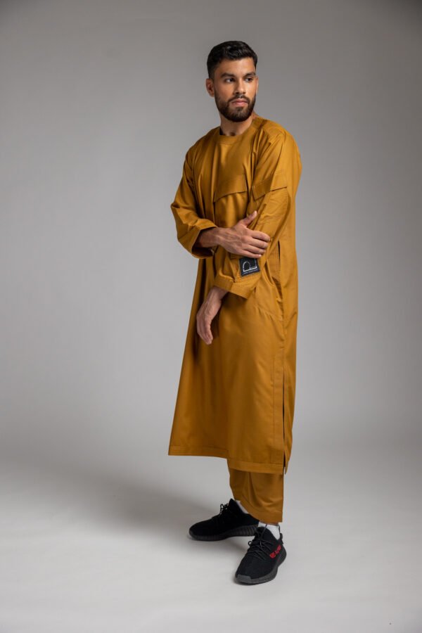 GOLDEN BROWN KURTA TOP - Image 3